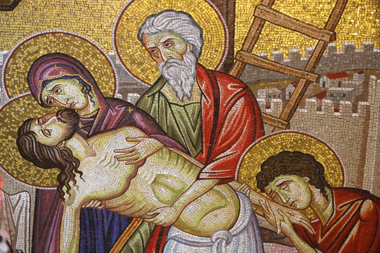 Jésus descendu de la croix, (détail), Église du Saint-Sépulcre, Jérusalem, Israël - Unbekannt