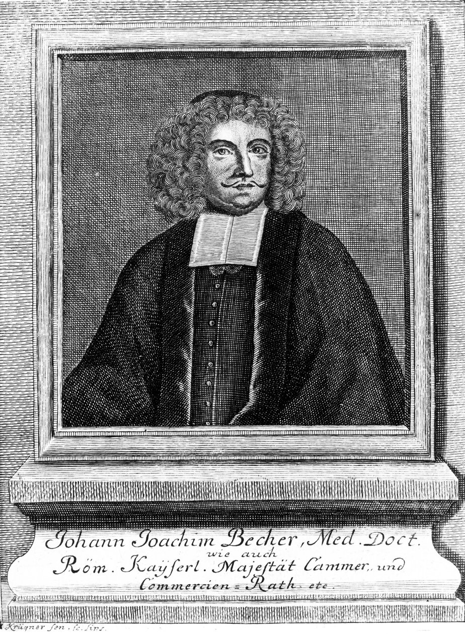 Johann Joachim Becher, médecin et chimiste allemand, vers 1670 - Unbekannt