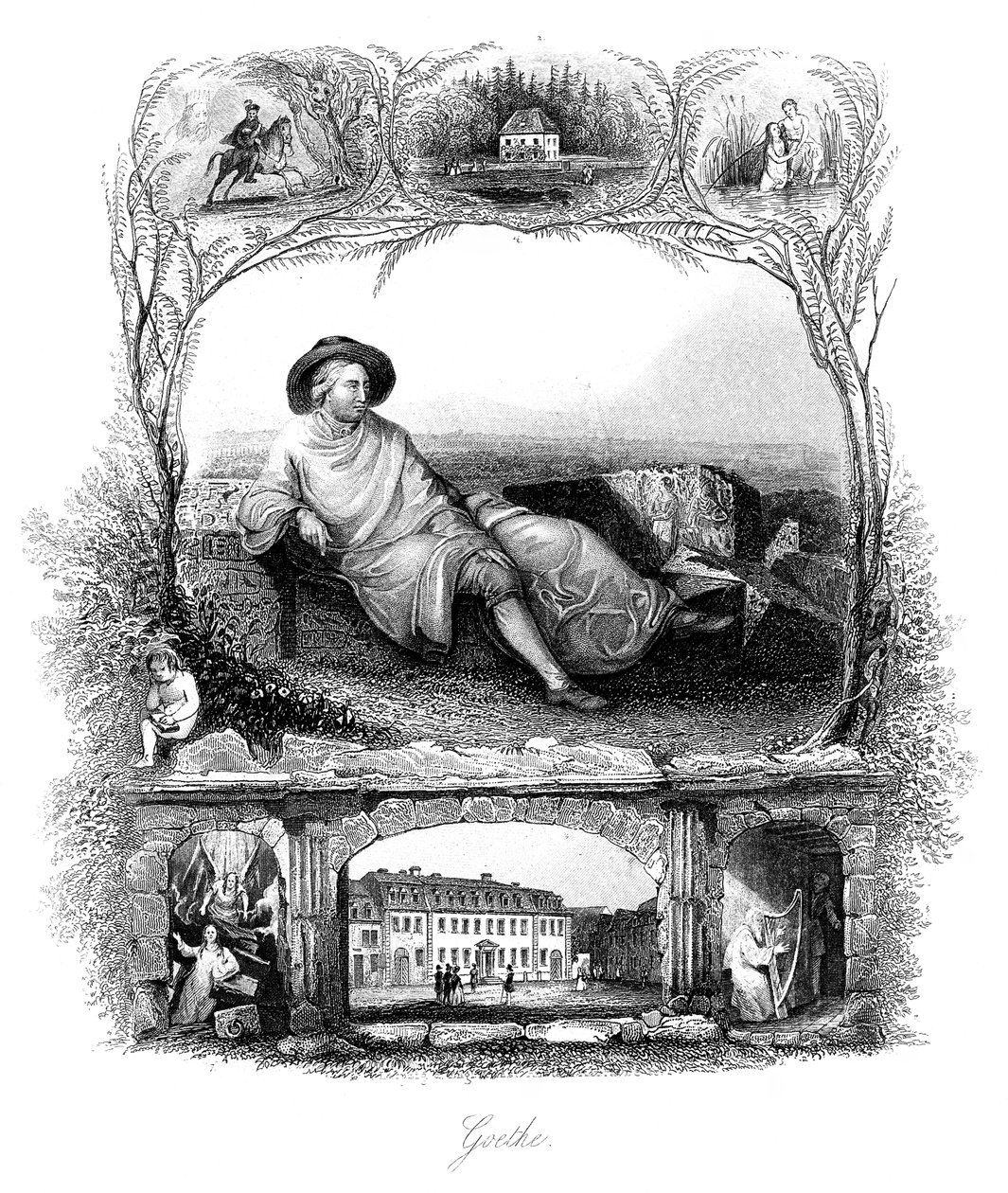 Johann Wolfgang von Goethe, poète, dramaturge et scientifique allemand, 19e siècle - Unbekannt