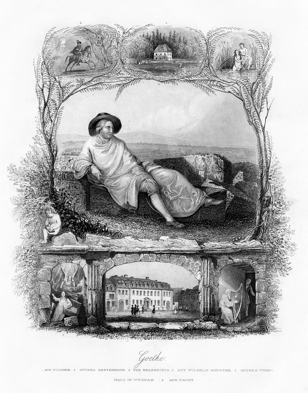 Johann Wolfgang von Goethe, poète, dramaturge et scientifique allemand, 19ème siècle - Unbekannt