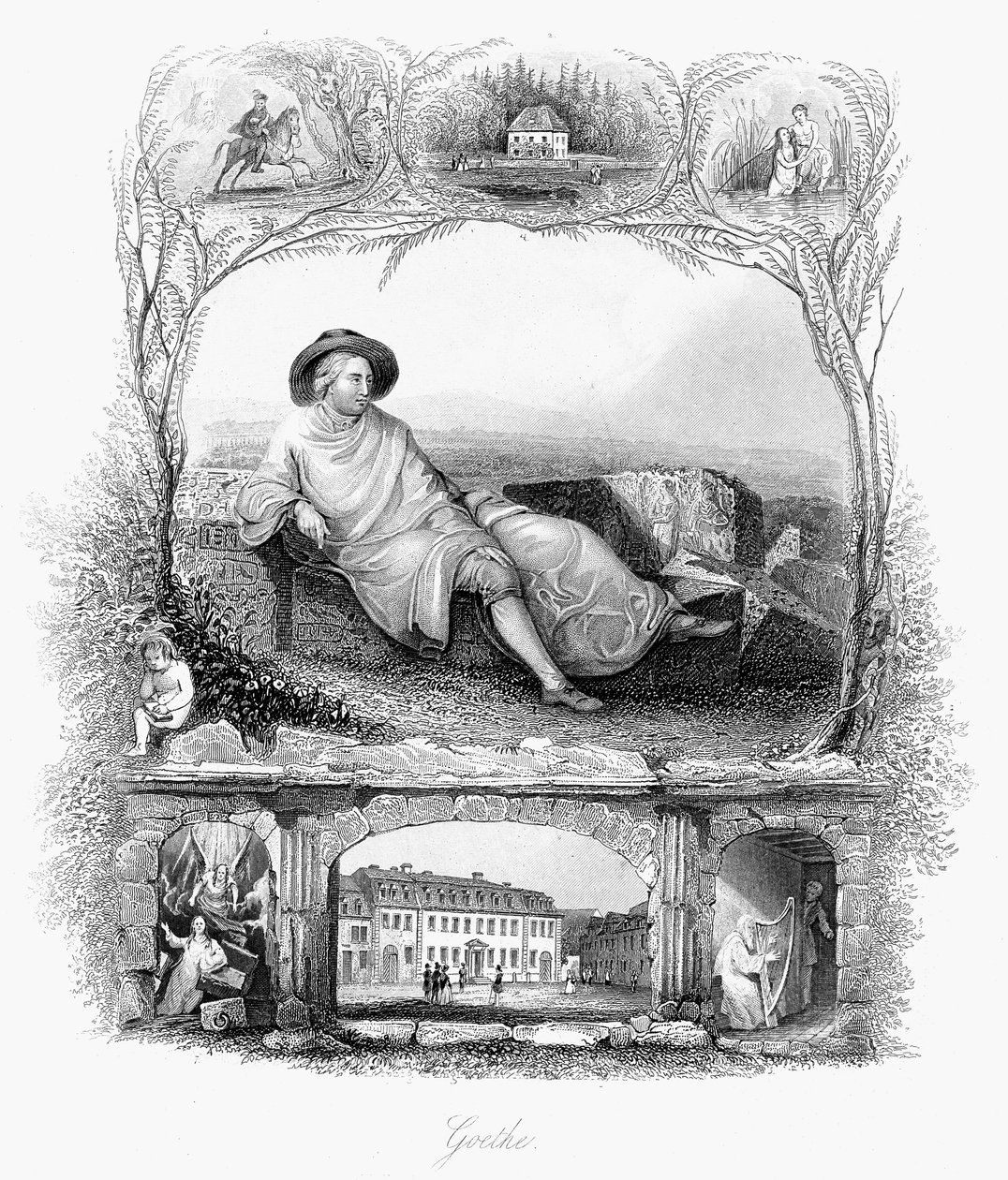 Johann Wolfgang von Goethe, poète, dramaturge et scientifique allemand, vers 1860 - Unbekannt