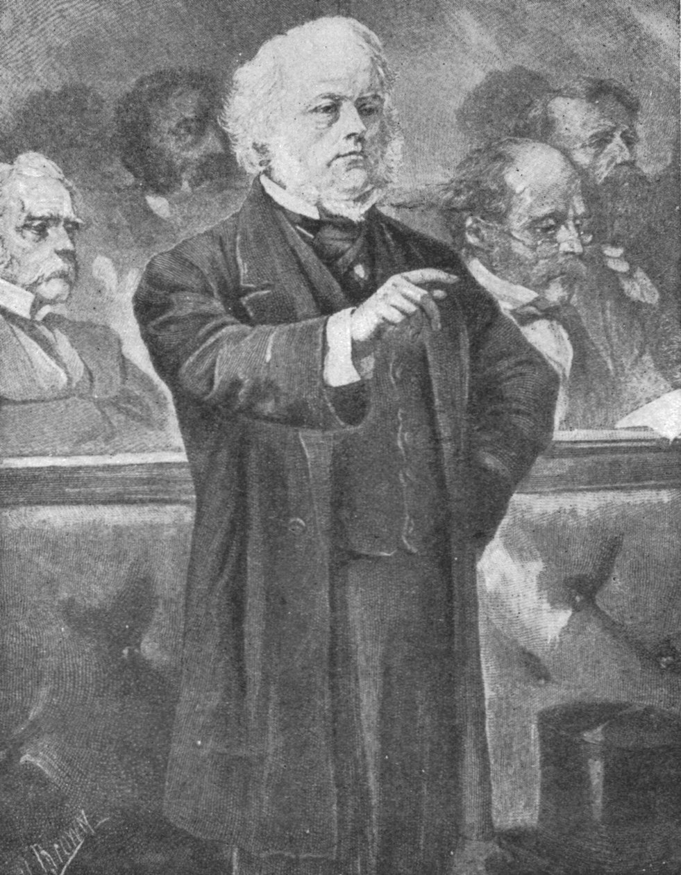 John Bright parlant à la Chambre des communes, vers 1880s, 1901 - Unbekannt