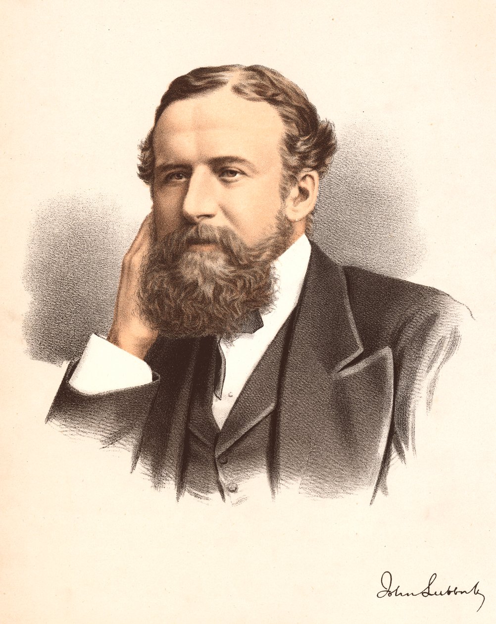John Lubbock, premier baron Avebury, banquier, archéologue, naturaliste et homme politique anglais, vers 1880 - Unbekannt
