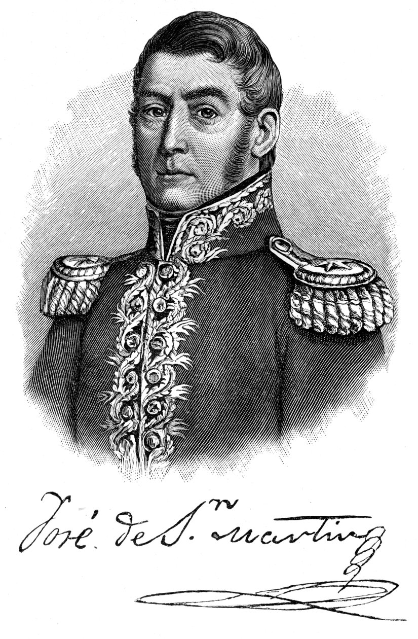 José de San Martín, général argentin du XIXe siècle et leader de l