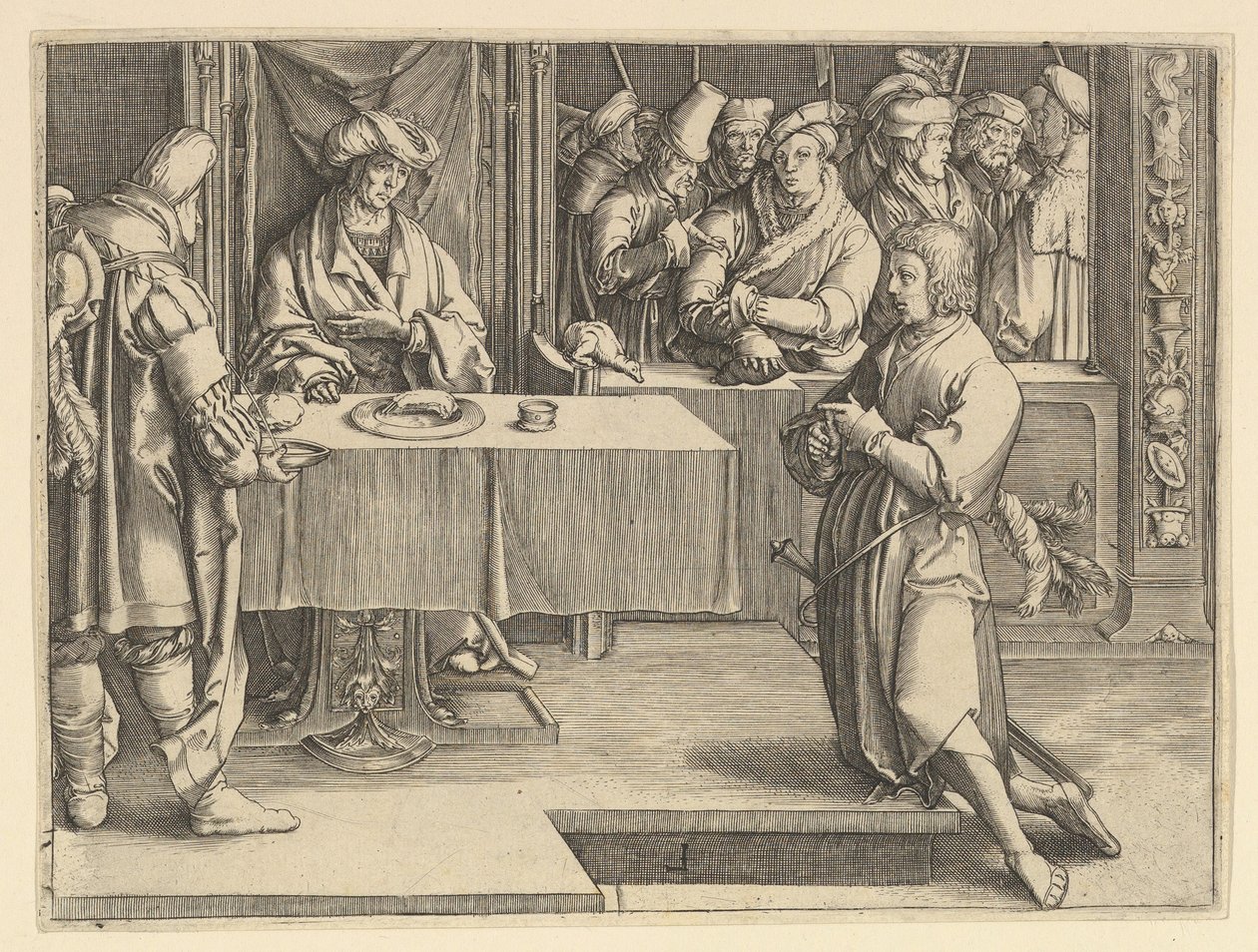 Joseph interprétant les rêves de Pharaon copie, 1640-70 - Unbekannt