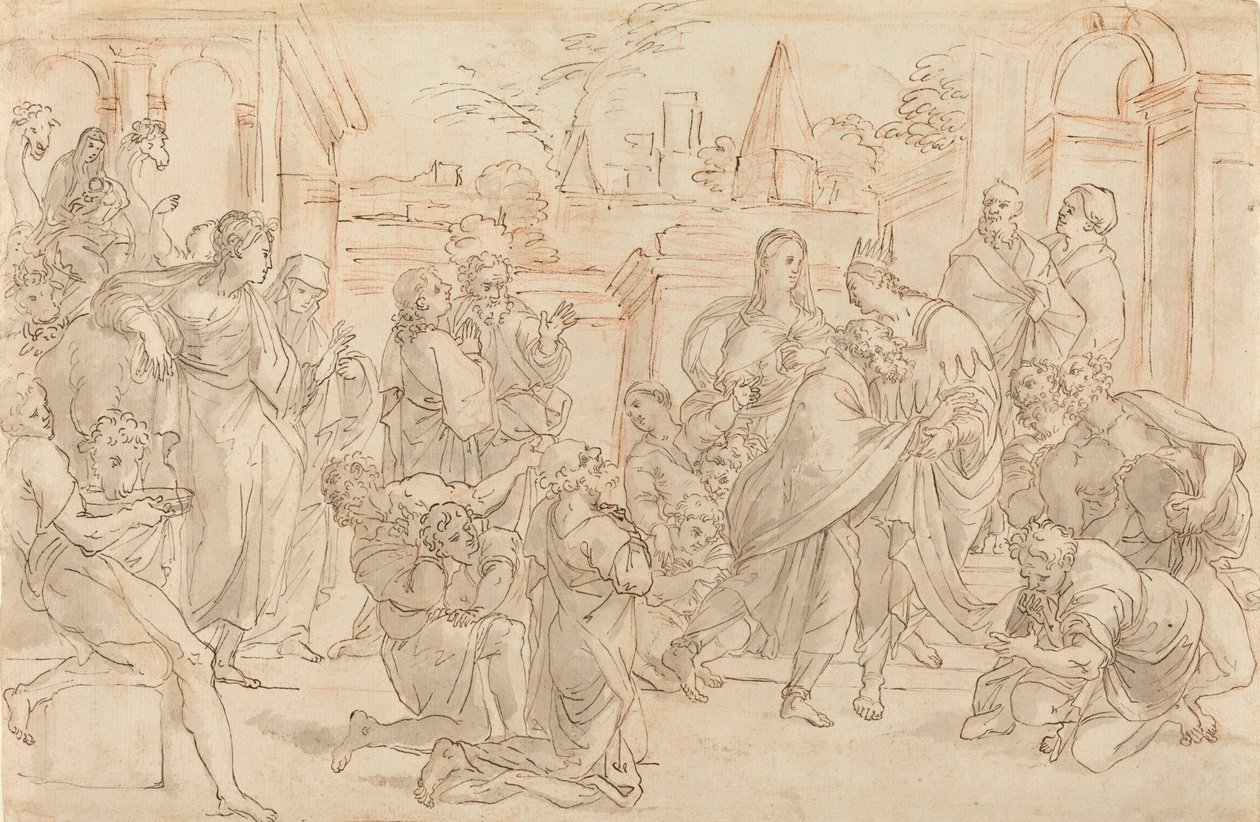 Joseph et ses frères en Égypte [verso], 17ème siècle - Unbekannt