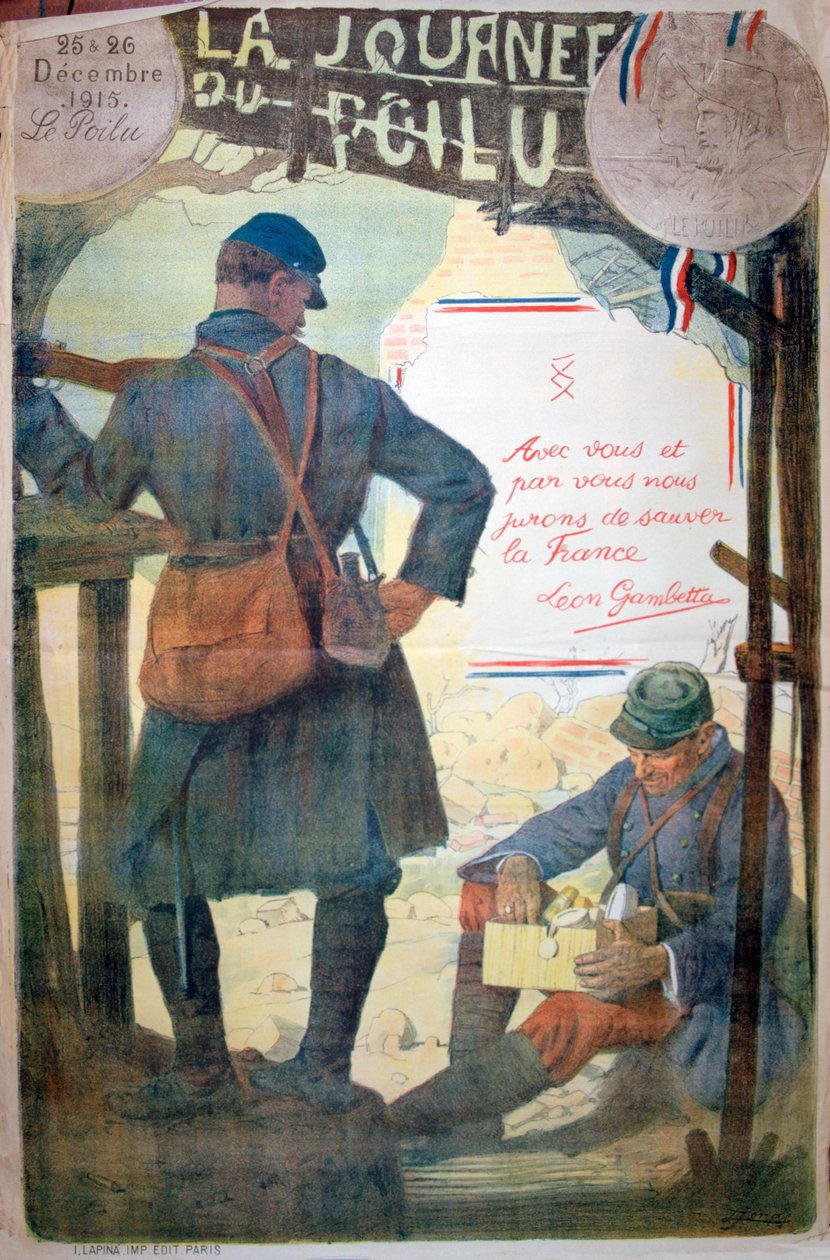 Journée du Poilu 25 et 26 décembre 1915, affiche française de la Première Guerre mondiale, 1915 - Unbekannt