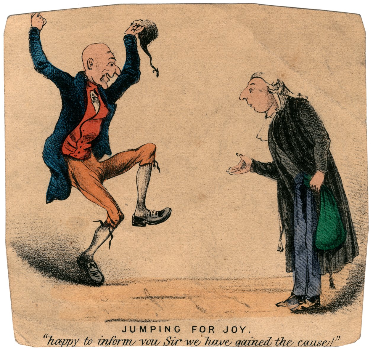 Sauter de joie - heureux de vous informer Monsieur que nous avons gagné la cause ! - Unbekannt