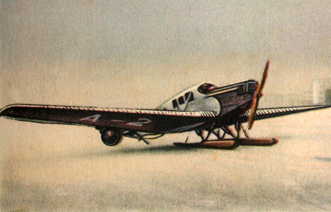 Avion Junkers F13 L avec skis à neige, années 1920, 1932 - Unbekannt
