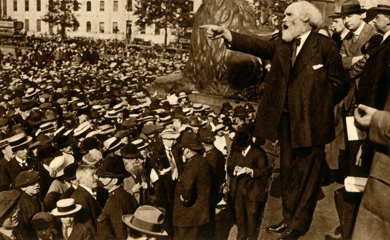 Keir Hardie fait un discours à Trafalgar Square, Londres, 2 août 1914, 1933 - Unbekannt