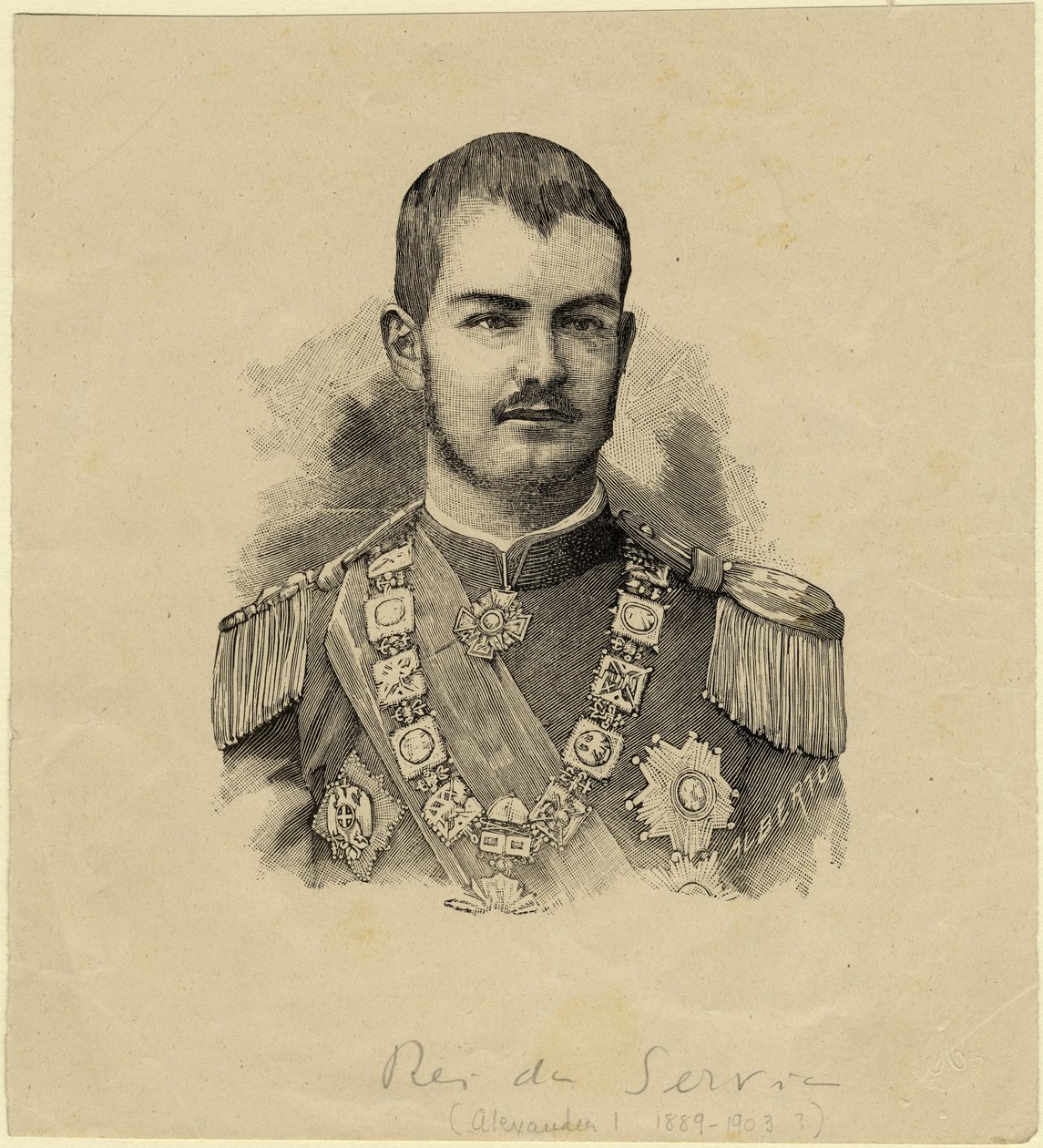 Roi Aleksandar de Serbie 1876-1903, c. 1889 - Unbekannt