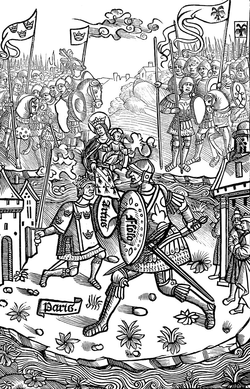 Le roi Arthur combattant un géant, 1514 - Unbekannt