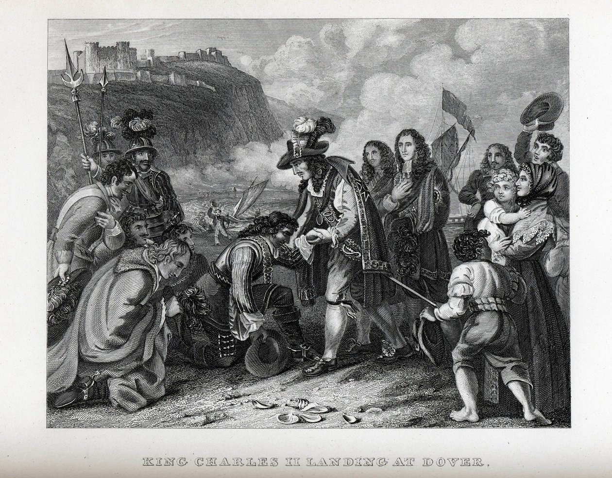 Le roi Charles II débarquant à Douvres, 1882 - Unbekannt