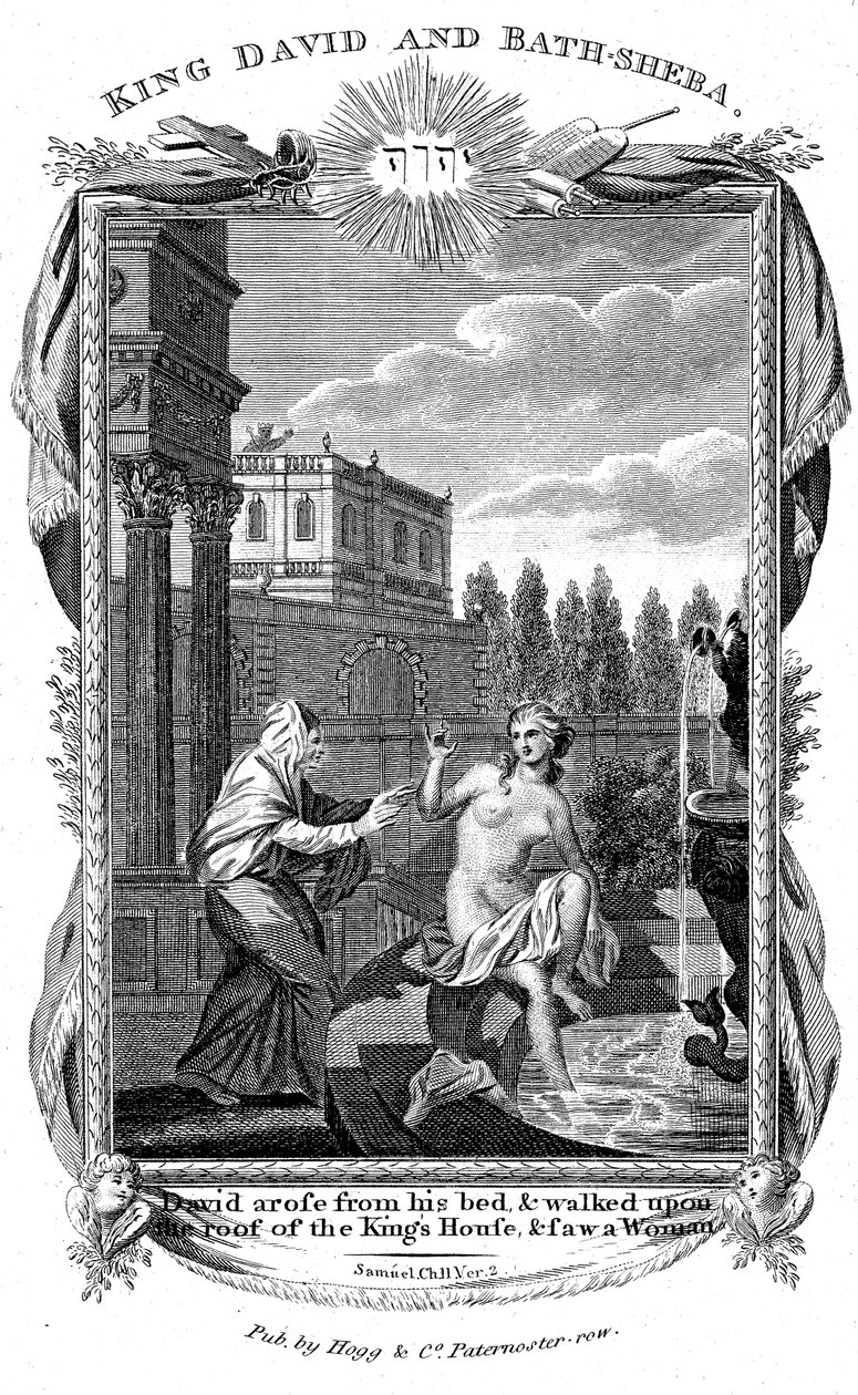 Le roi David regardant Bethsabée, vers 1804 - Unbekannt