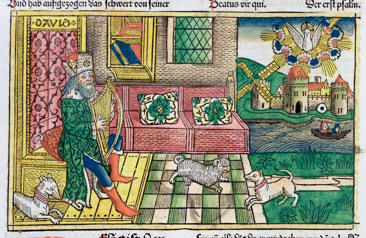 Le roi David jouant de la lyre - Unbekannt