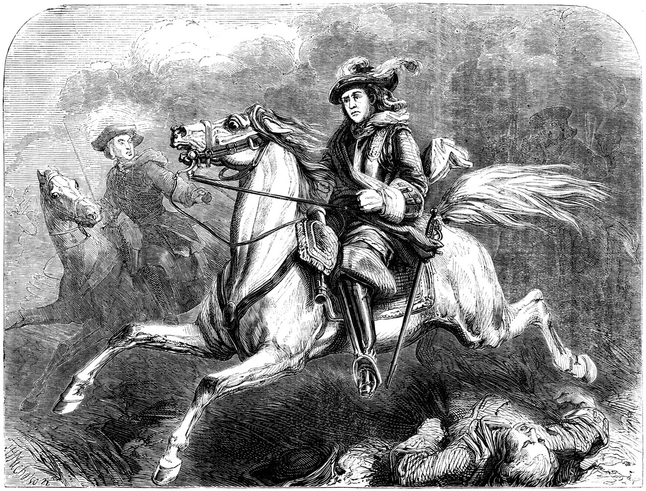 Le roi George II à la bataille de Dettingen, 1743 - Unbekannt