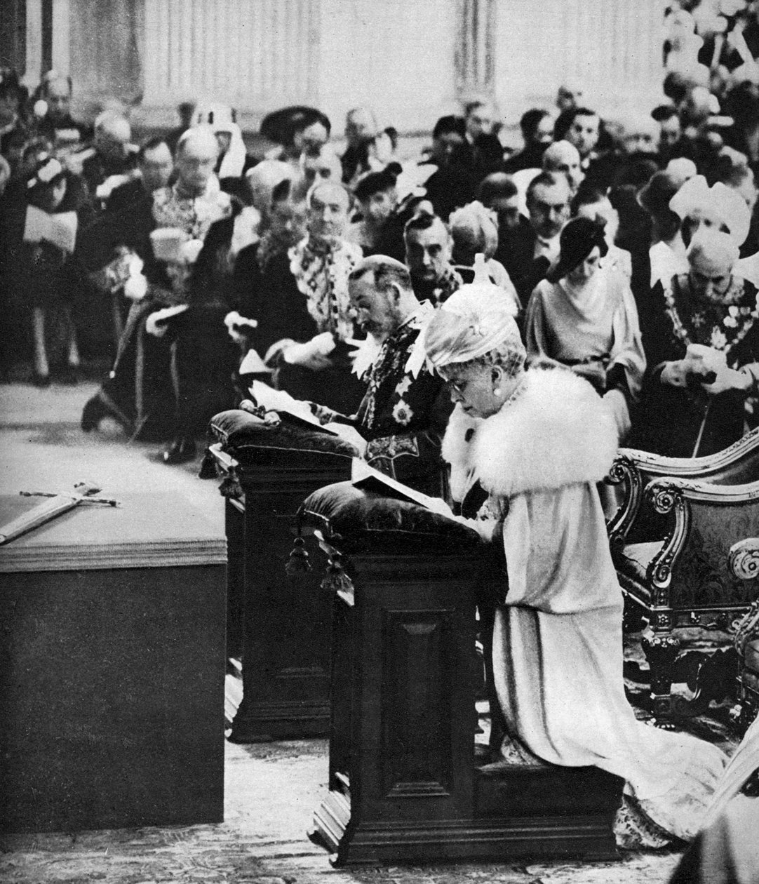Le roi George V et la reine Mary à la cathédrale Saint-Paul, service d