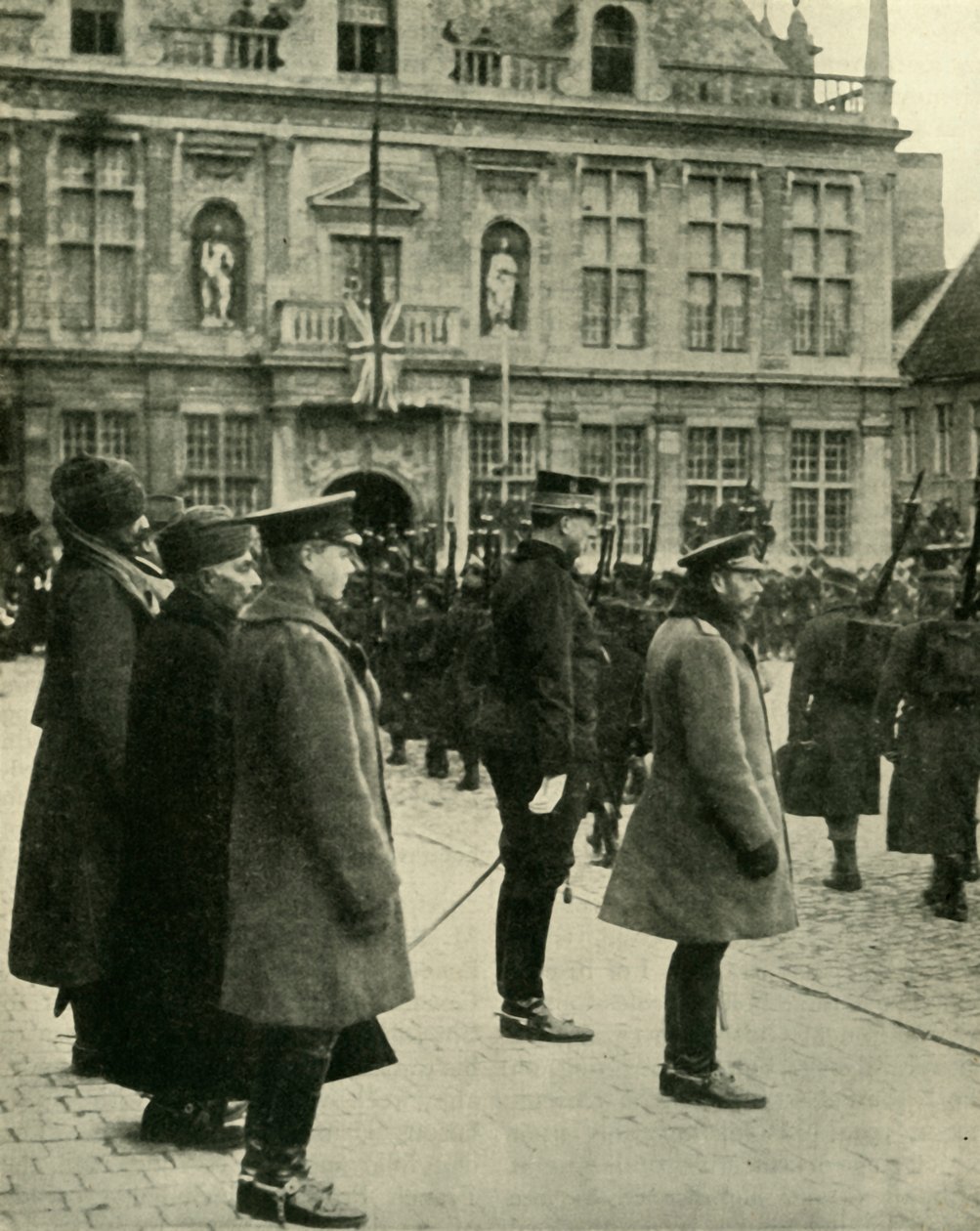 Le roi George V à Furnes, Belgique, Première Guerre mondiale, 4 décembre 1914, 1920 - Unbekannt