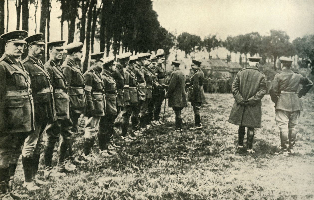 Le roi George V visite les forces alliées en première ligne, Première Guerre mondiale - Unbekannt