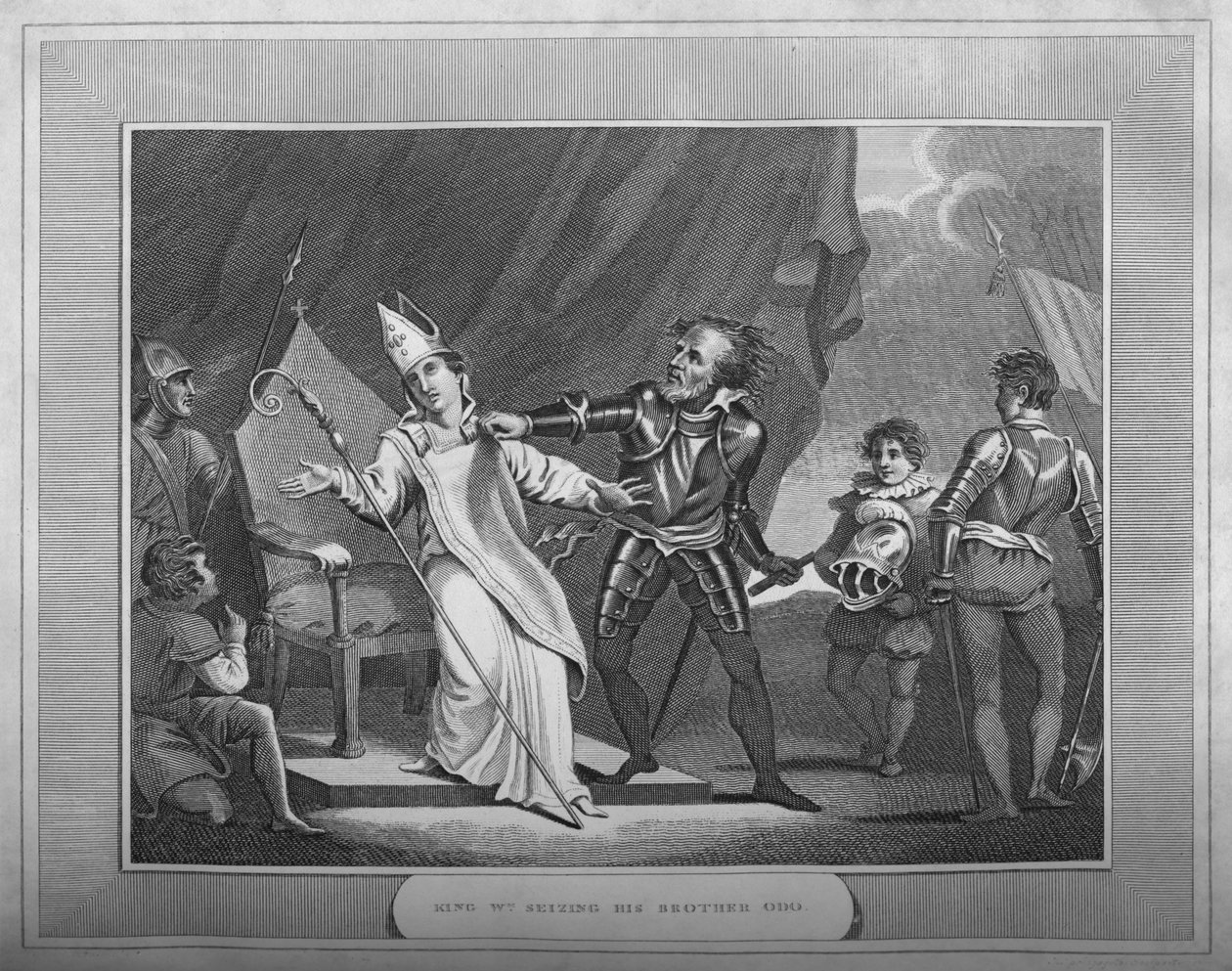 Le roi Guillaume saisissant son frère Odon, 1838 - Unbekannt