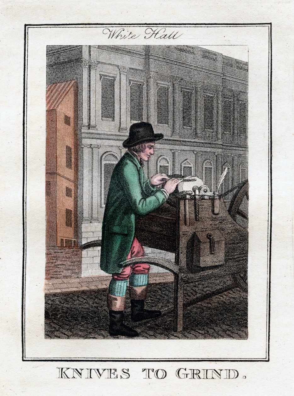 Aiguisage de couteaux, Whitehall, Londres - Unbekannt