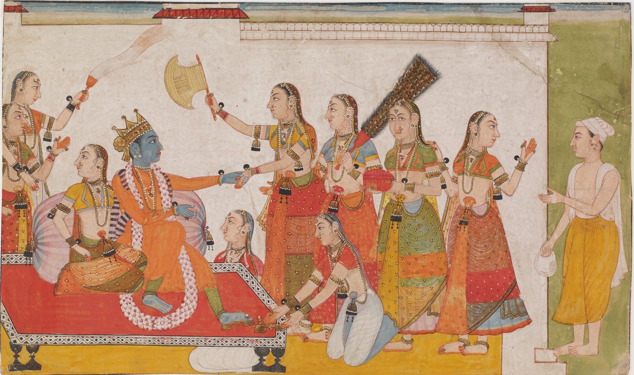 Krishna accueillant Sudama, d