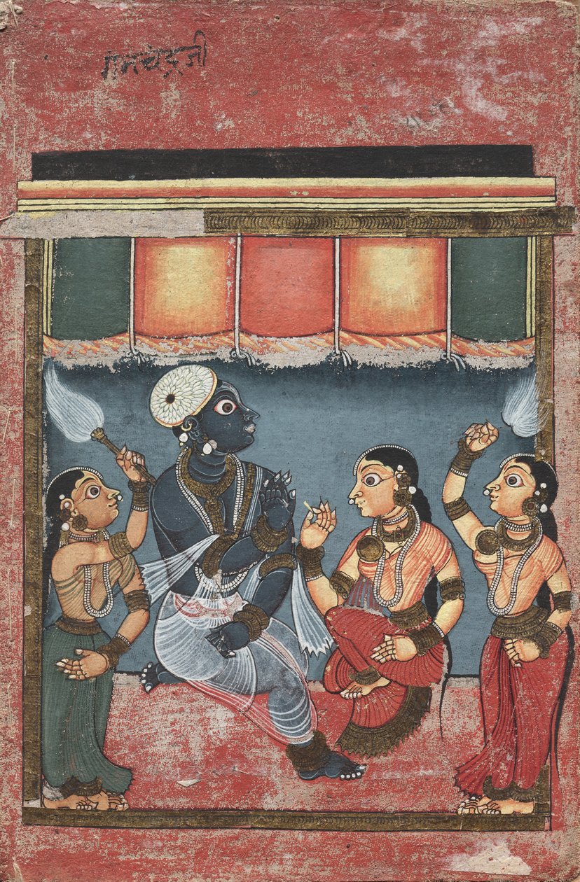 Krishna avec Radha et deux serviteurs recto, Jagannath, Subhadra et Balarama verso - Unbekannt