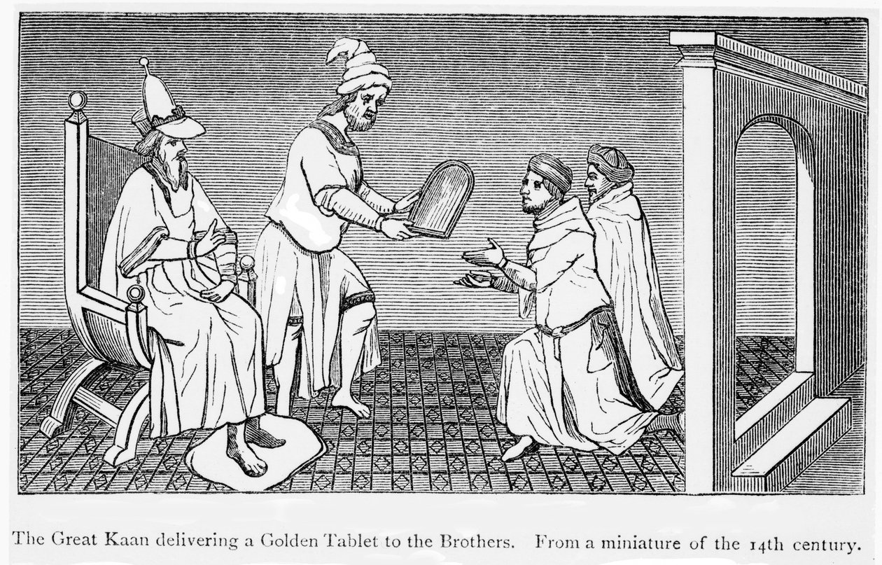 Kublai Khan donne une tablette d