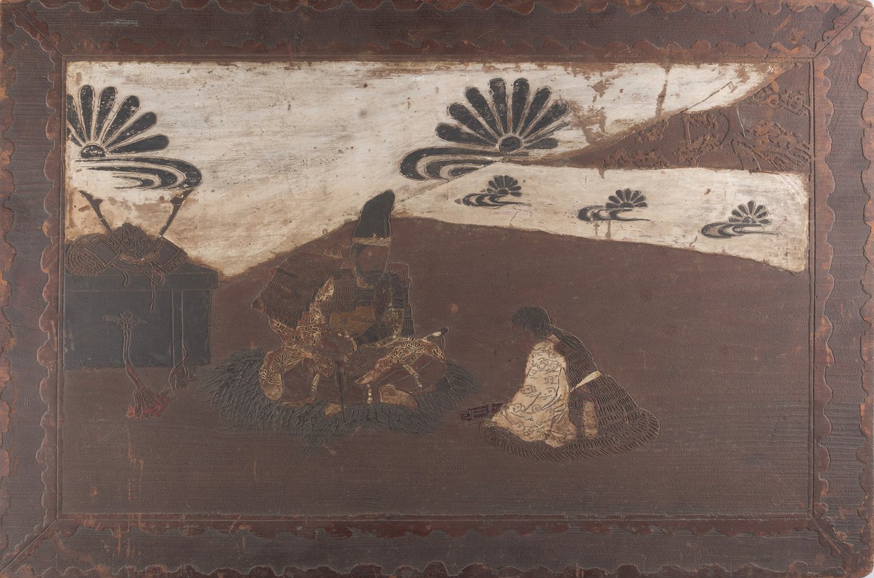 Kusunoki Masashige faisant ses adieux à son fils Masatsura, 19ème siècle - Unbekannt