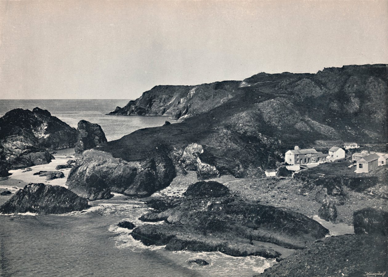 Kynance Cove - La crique et le village, 1895 - Unbekannt