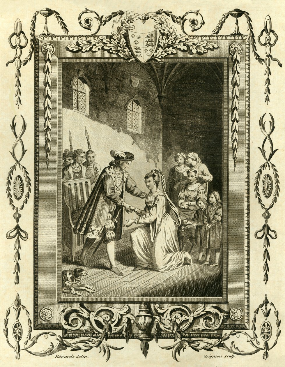 Lady Elizabeth Grey demandant à Édouard IV de restituer ses terres, 1461, 1783 - Unbekannt