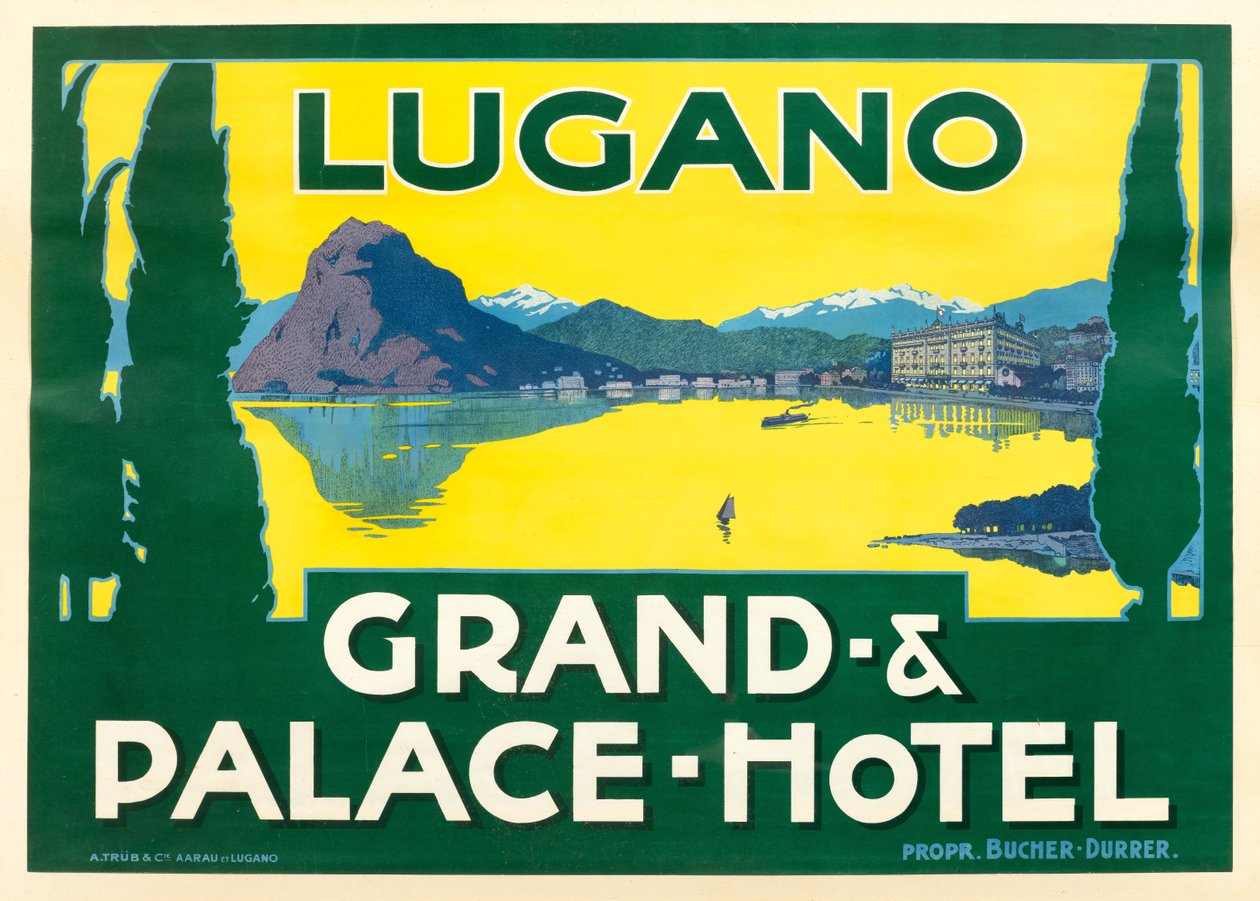 Lac de Lugano. Grand et Palace Hotel, vers 1925 - Unbekannt