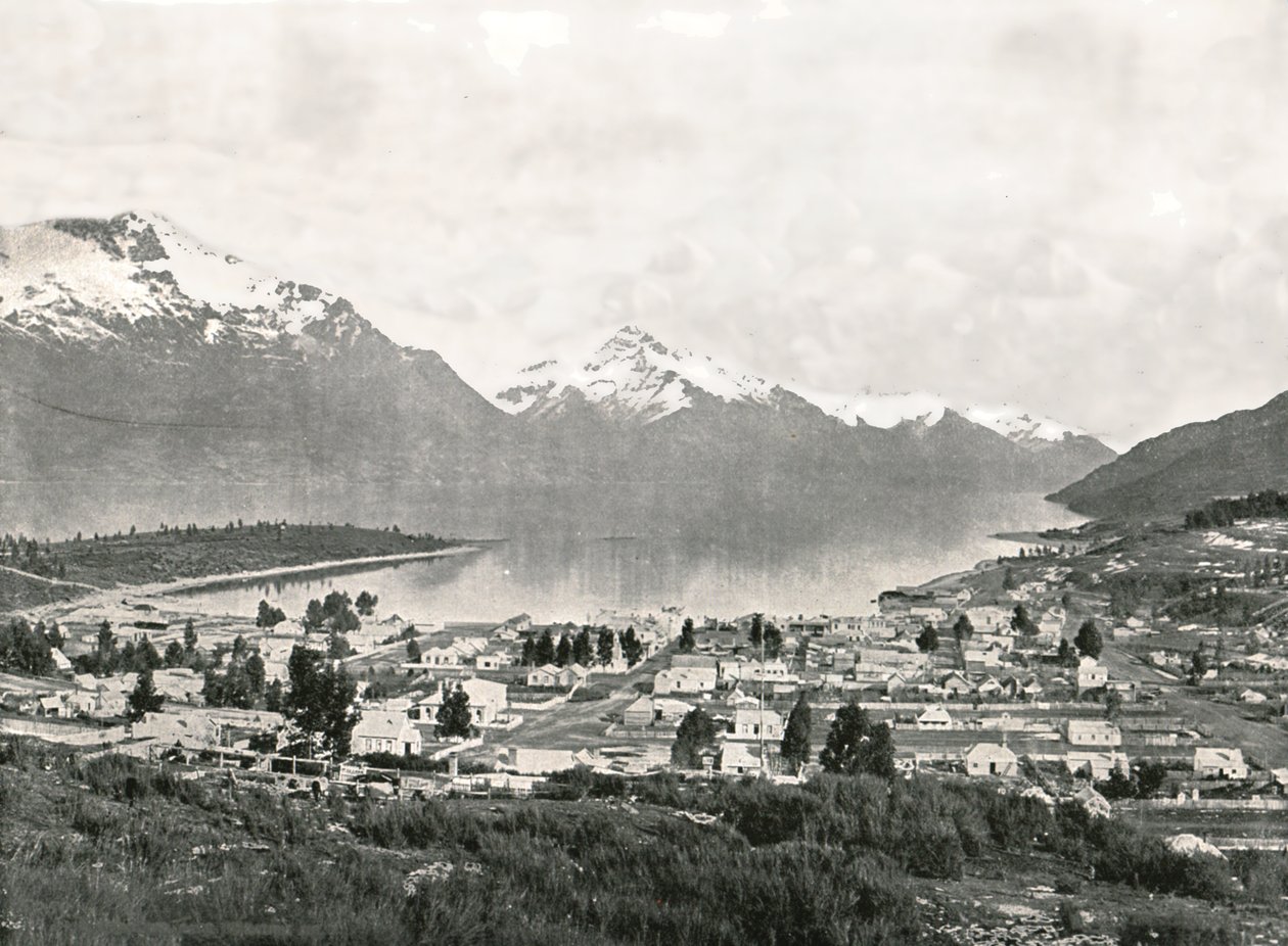 Lac Wakatipu et les montagnes, Queenstown, Nouvelle-Zélande, 1895 - Unbekannt