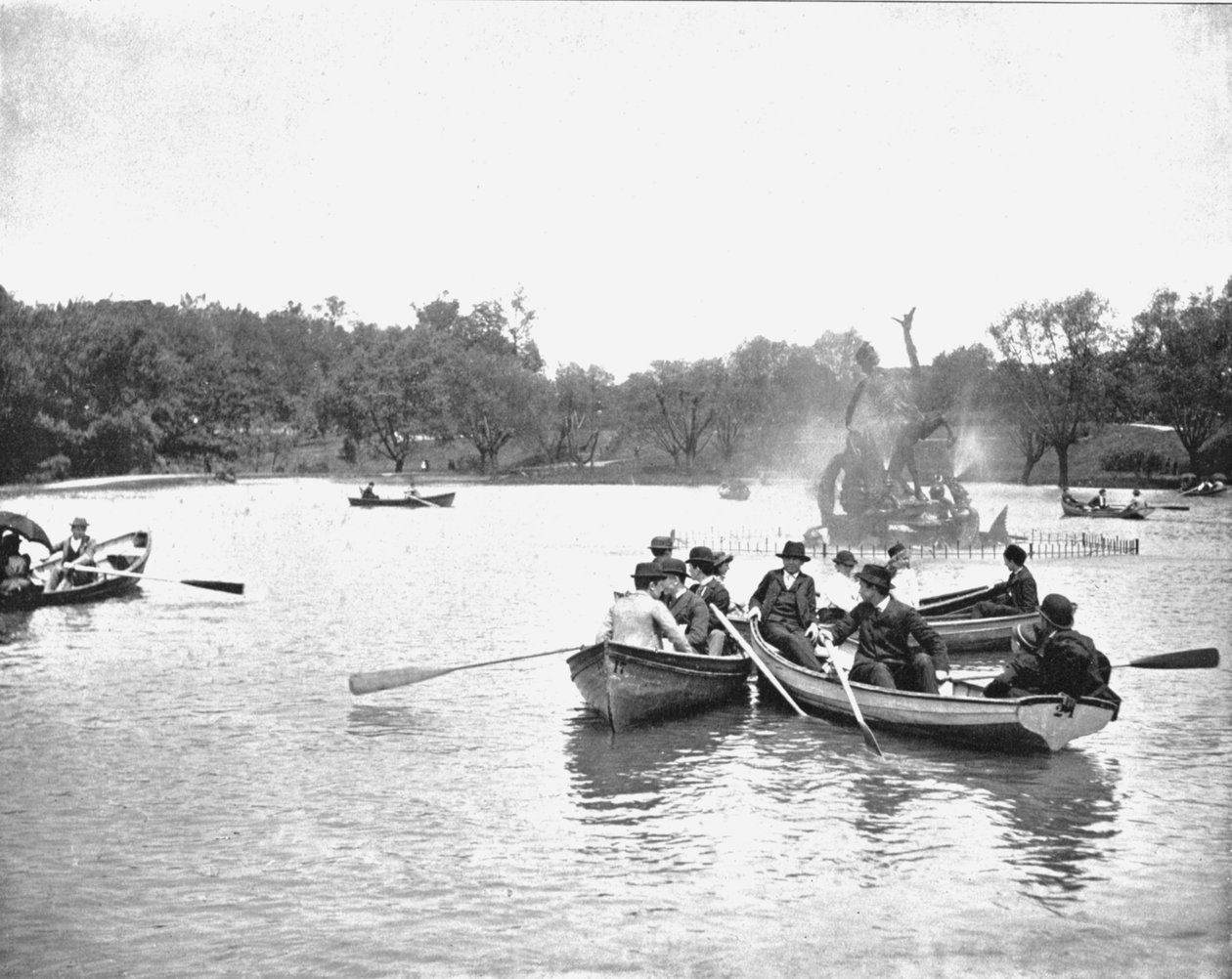 Lac dans Wade Park, Cleveland, Ohio, USA, vers 1900 - Unbekannt