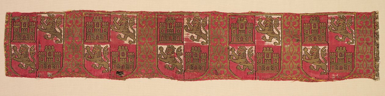 Lampas avec héraldique de Castille et León, d