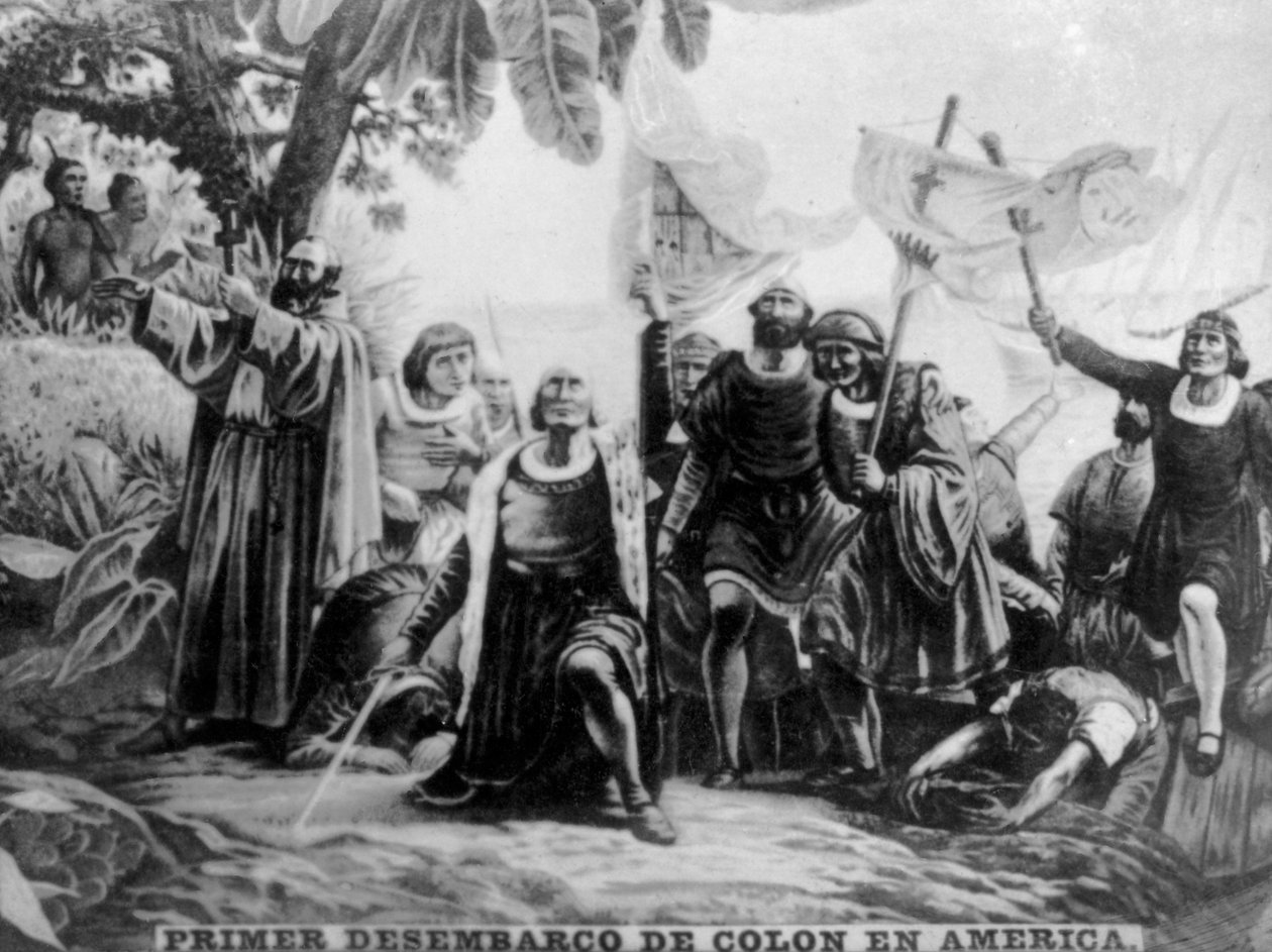 Débarquement de Colomb en Amérique, 15ème siècle, années 1920 - Unbekannt