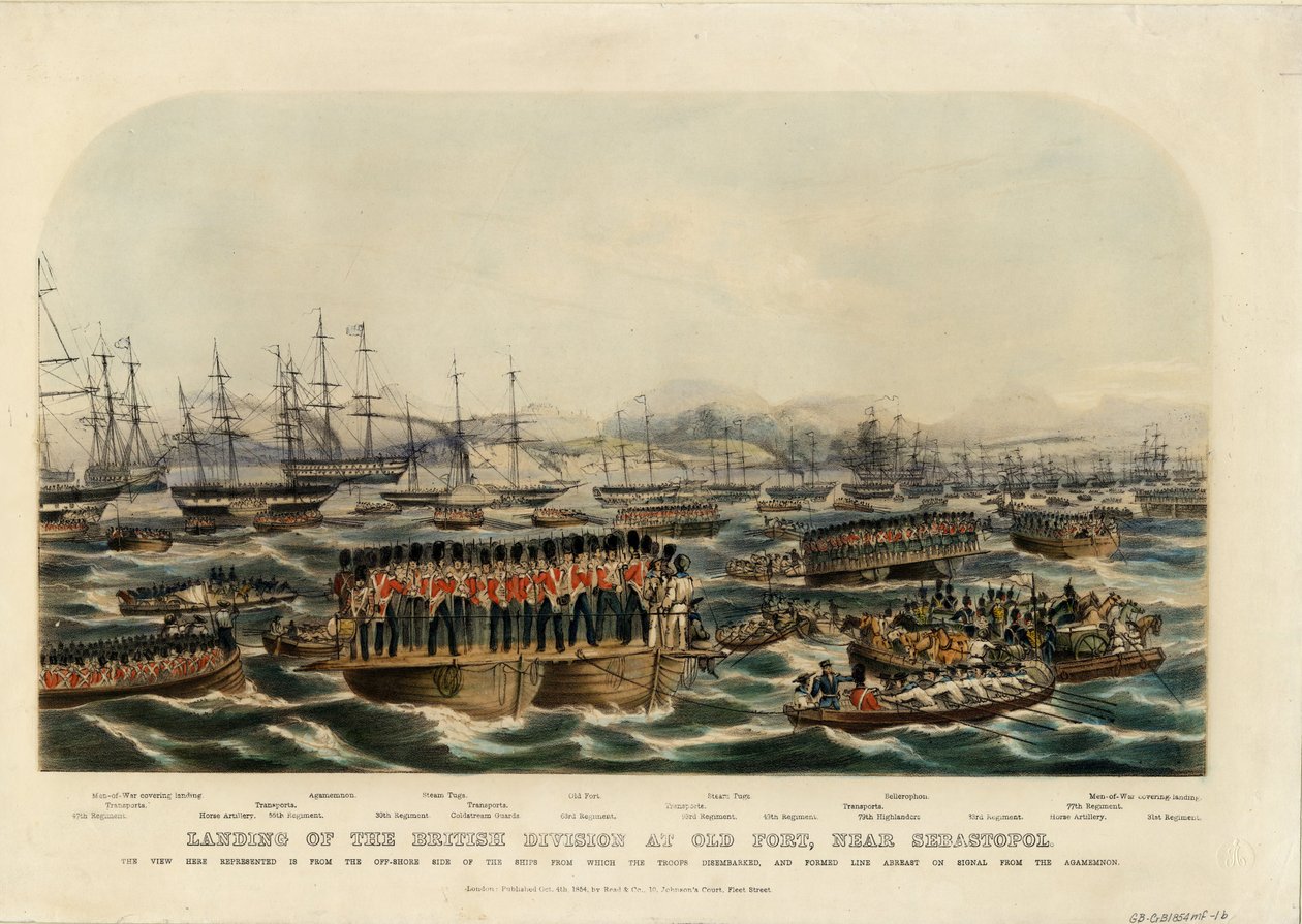 Débarquement de la division britannique à Old Fort, près de Sébastopol, 1854 - Unbekannt