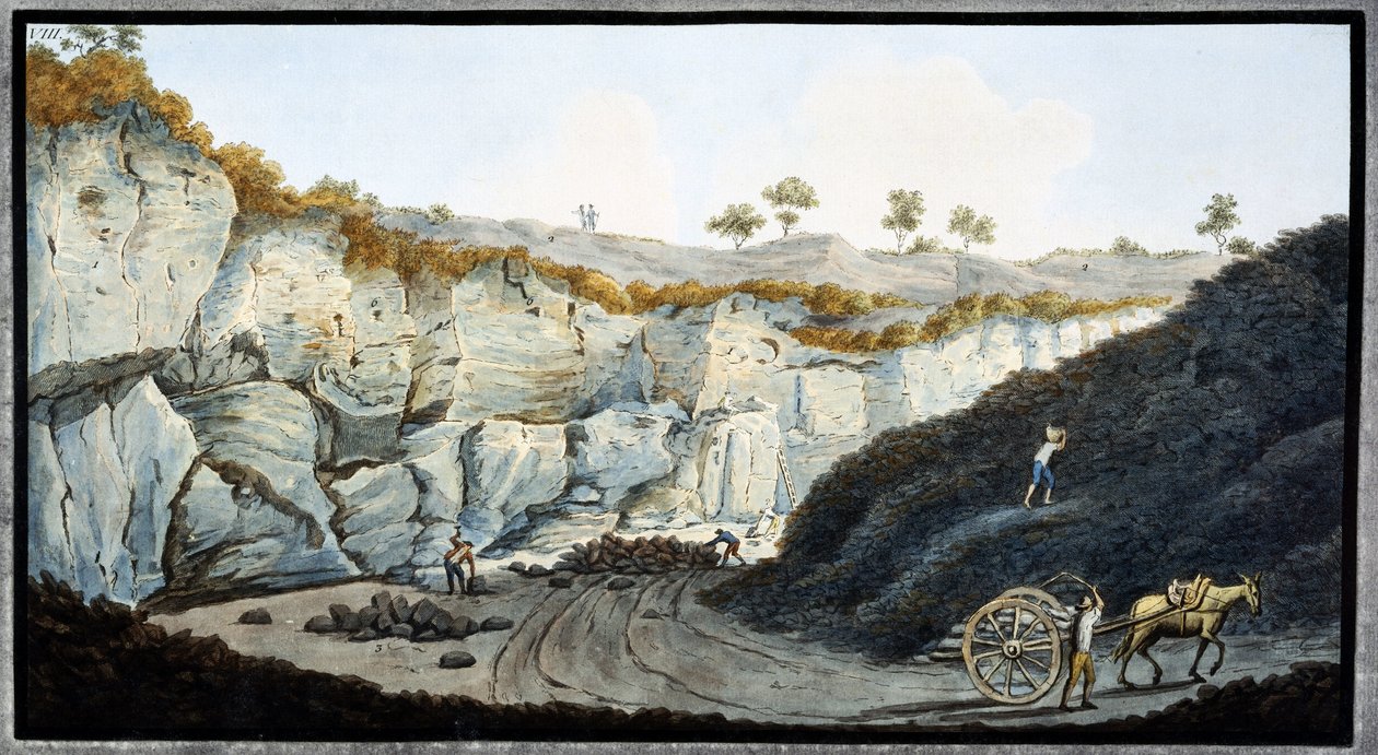 Strates de lave du mont Vésuve, Royaume de Naples, vers 1767 - Unbekannt