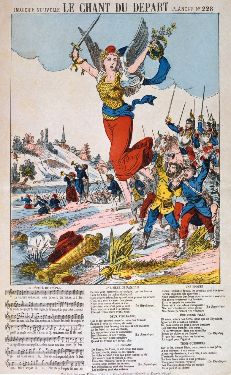 Le Chant du Départ, feuille de chanson, guerre franco-prussienne, 1870-1871 - Unbekannt