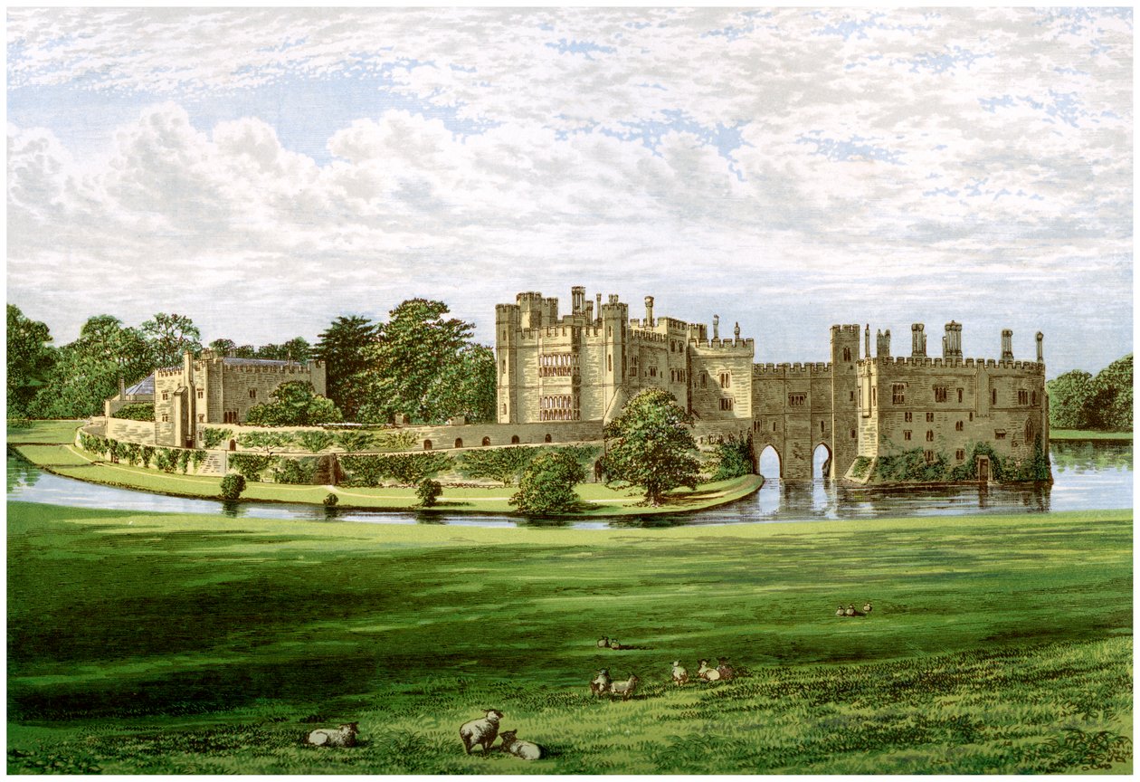 Château de Leeds, Kent, maison de la famille Wykeham-Martin, vers 1880 - Unbekannt