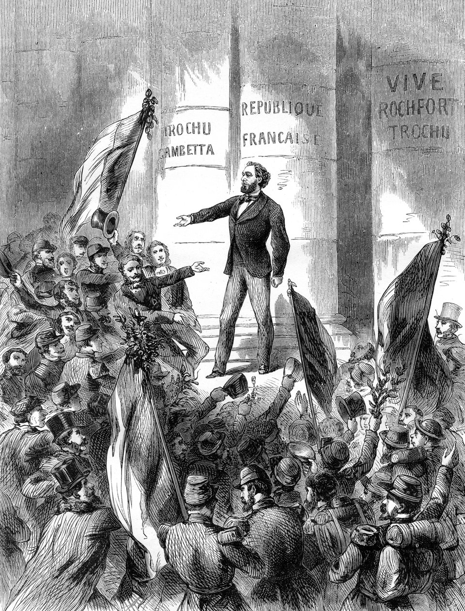 Léon Gambetta proclamant la République de France, 4 septembre 1870, 1882-1884 - Unbekannt
