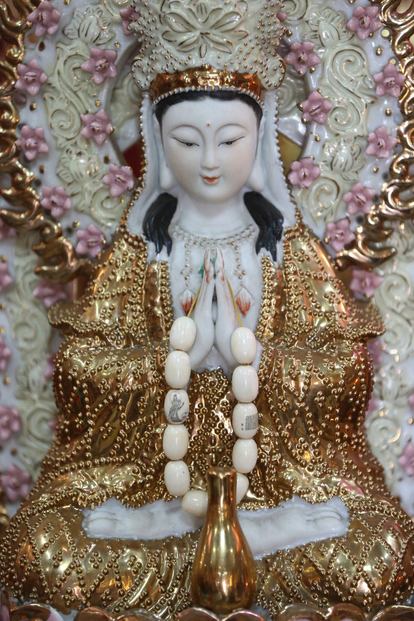 Temple bouddhiste Leong San. Statue de Guan Yin Bodhisattva. Singapour - Unbekannt