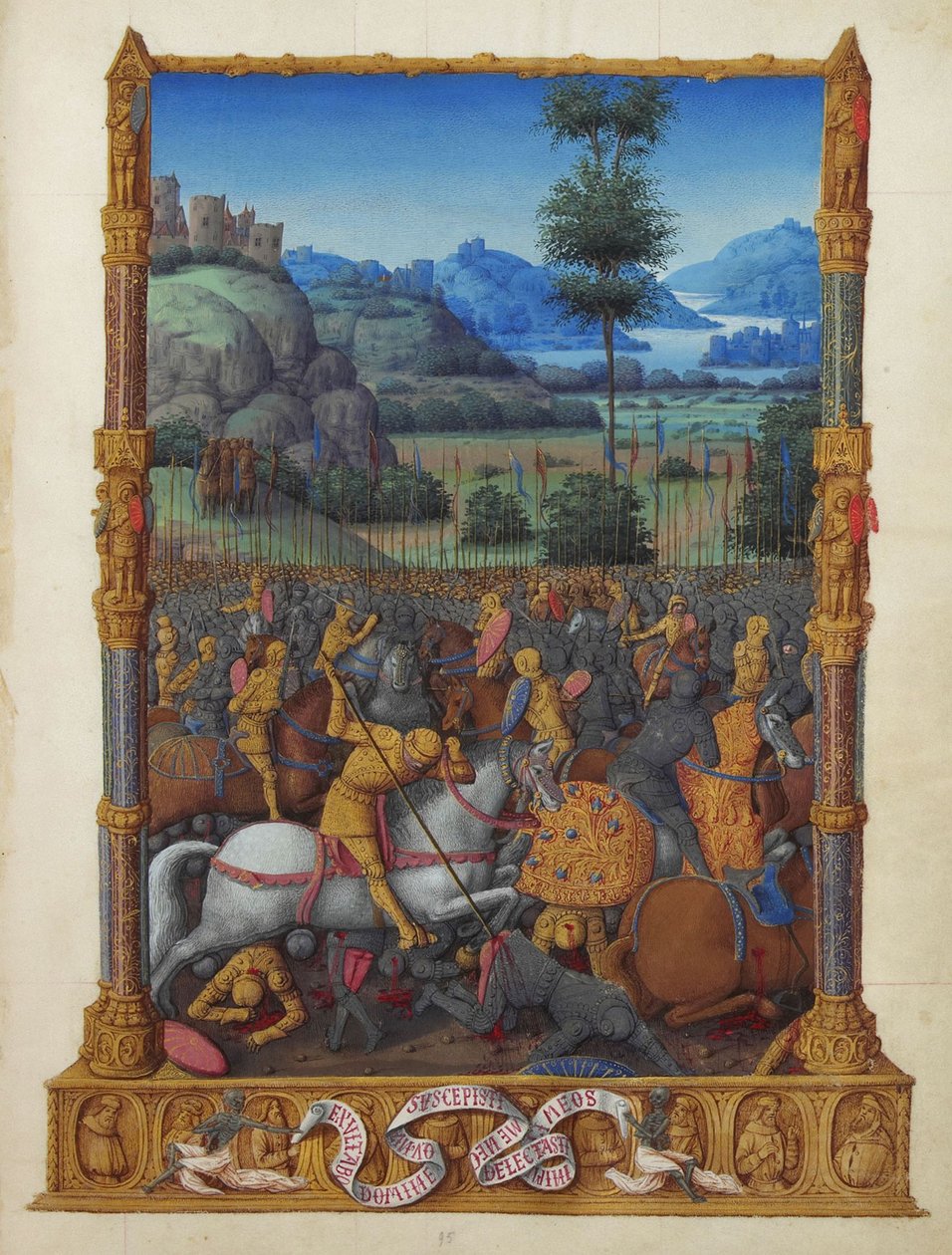 Les Très Riches Heures du duc de Berry, Folio 95r - La Victoire de David - Unbekannt