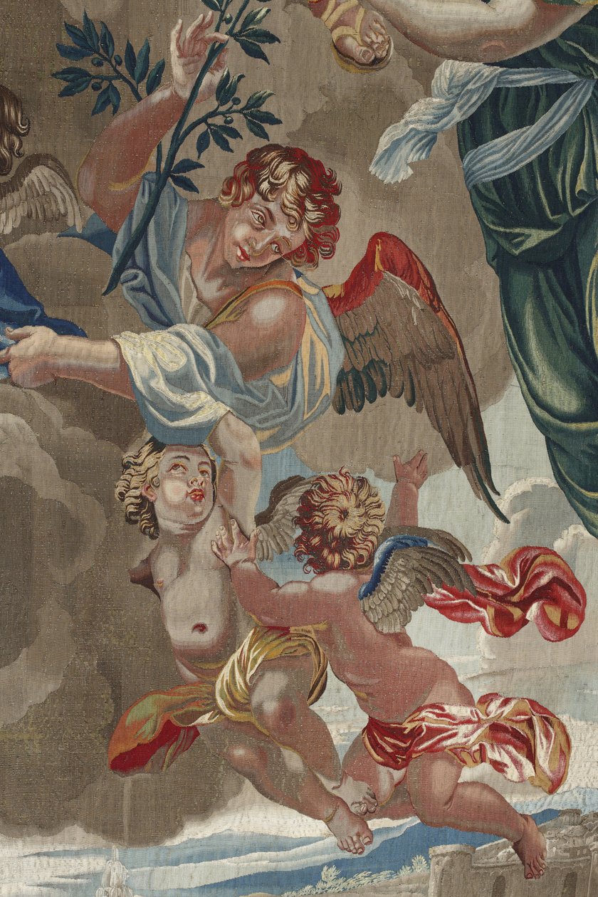 Vie de la Vierge : Le Couronnement de la Vierge (détail des anges) - Unbekannt
