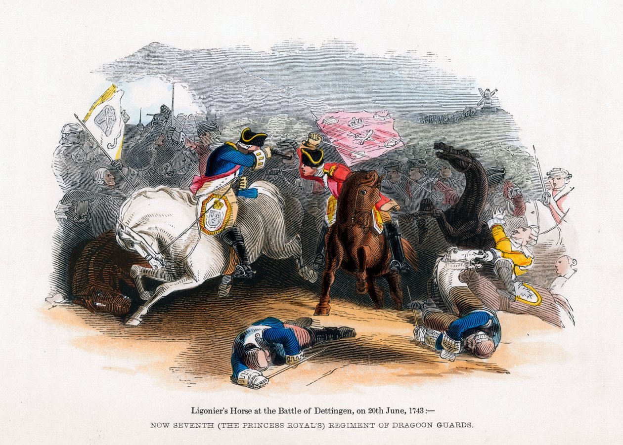 Le cheval de Ligonier à la bataille de Dettingen, 20 juin 1743 - Unbekannt