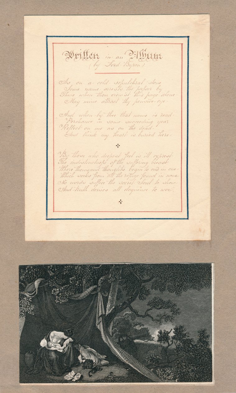 Lignes écrites dans un album, à Malte, vers 1812 - Unbekannt