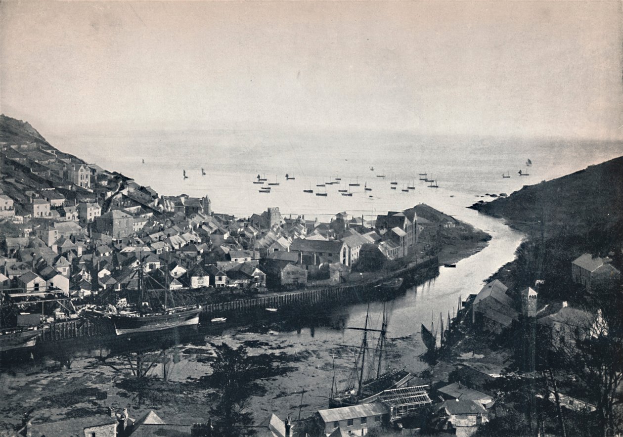 Looe - Vue des collines, montrant l