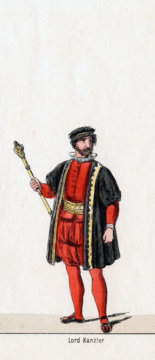 Lord Chancelier, costume pour la pièce de Shakespeare, Henry VIII, XIXe siècle - Unbekannt
