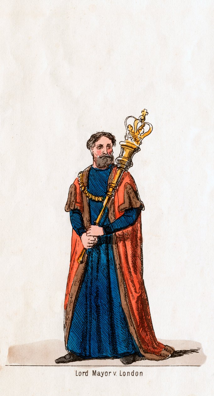 Lord-maire de Londres, costume pour la pièce de Shakespeare, Henry VIII, 19e siècle - Unbekannt