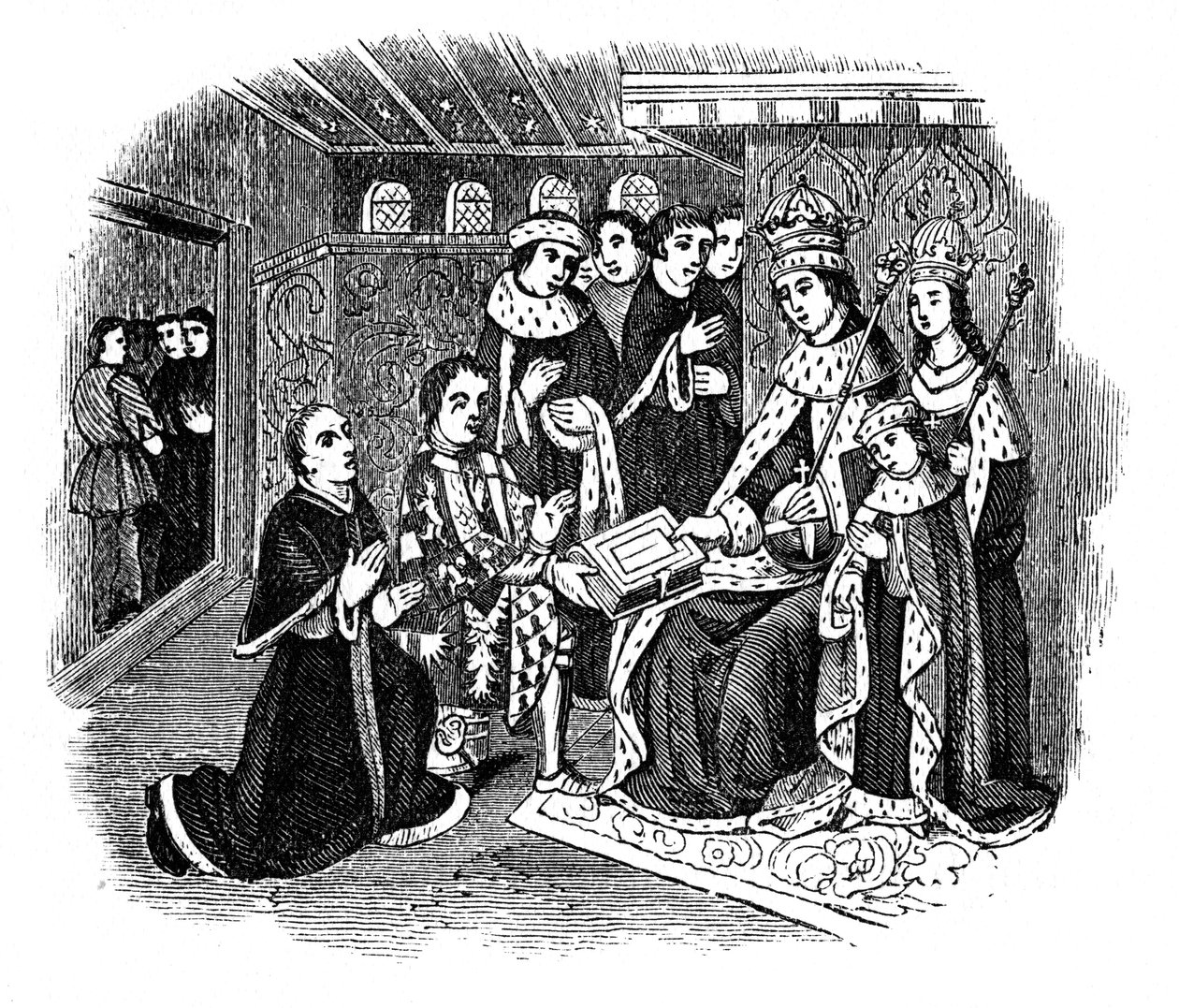 Lord Rivers et Caxton devant Édouard IV, 15ème siècle, 1910 - Unbekannt